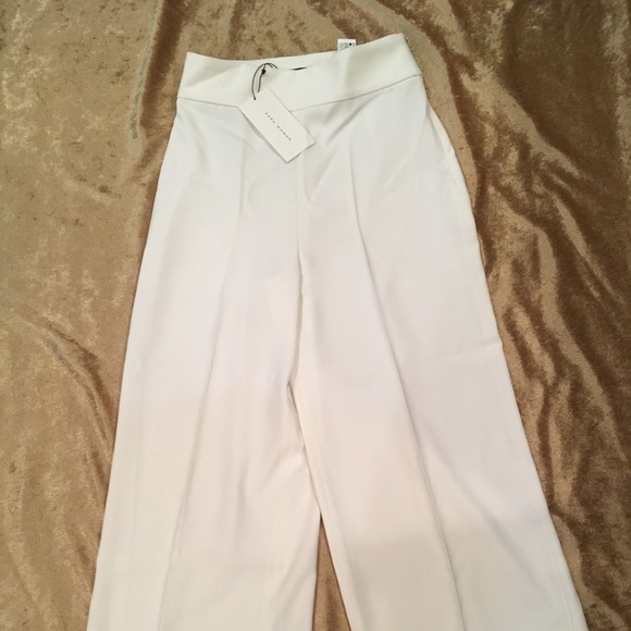 zara white wide leg pants